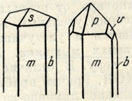 . 110.   m {110}, b {010}, s {113},  {111}, υ  {121}